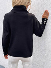 Load image into Gallery viewer, Casual Loose Solid Color High-Neck Long Sleeves Knitwear
