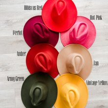Load image into Gallery viewer, Spring Western Hat Burnt Hat Floral Burned Hat Wildflowers
