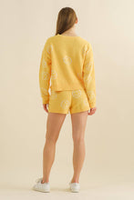 Load image into Gallery viewer, 17661SET - Cozy Sweater Top with Matching Elastic Shorts Set
