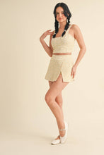 Load image into Gallery viewer, Ditsy Print Twist Back Crop Tank
