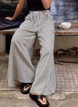 Load image into Gallery viewer, Casual Pocketed Striped Wide-Leg Pants
