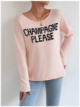 Load image into Gallery viewer, Champagne Please Slit Sweater
