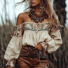 Load image into Gallery viewer, Vintage Western-Style Women's Cowboy Shirt
