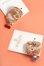 Load image into Gallery viewer, LAYERED MULTI CHERRY PORCELAIN STACKABLE RING SET | 80R055
