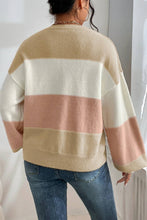 Load image into Gallery viewer, Colorblock Lantern Sleeve Sweater

