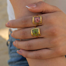 Load image into Gallery viewer, IMMORTAL FLOWER STAINLESS STEEL RINGS FOR WOMEN_CWAJE0610
