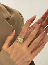 Load image into Gallery viewer, Adjustable Hollow Sequined Solid Color Rings Accessories
