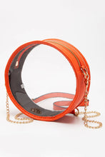Load image into Gallery viewer, Solid Color Trim Clear Round Crossbody Bag
