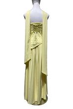 Load image into Gallery viewer, Effortless asymmetrical strapless evening dress w scarf
