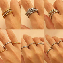 Load image into Gallery viewer, Stainless Steel Stackable Plain Band Rings Linked | 40R134
