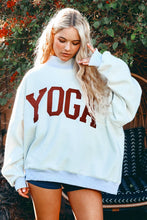 Load image into Gallery viewer, IT2594 'PILATES &amp; YOGA' Print Reversible Mockneck Sweatshirt
