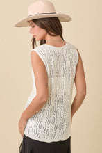 Load image into Gallery viewer, Long Crochet Knitted Vest With Front Tie Strap
