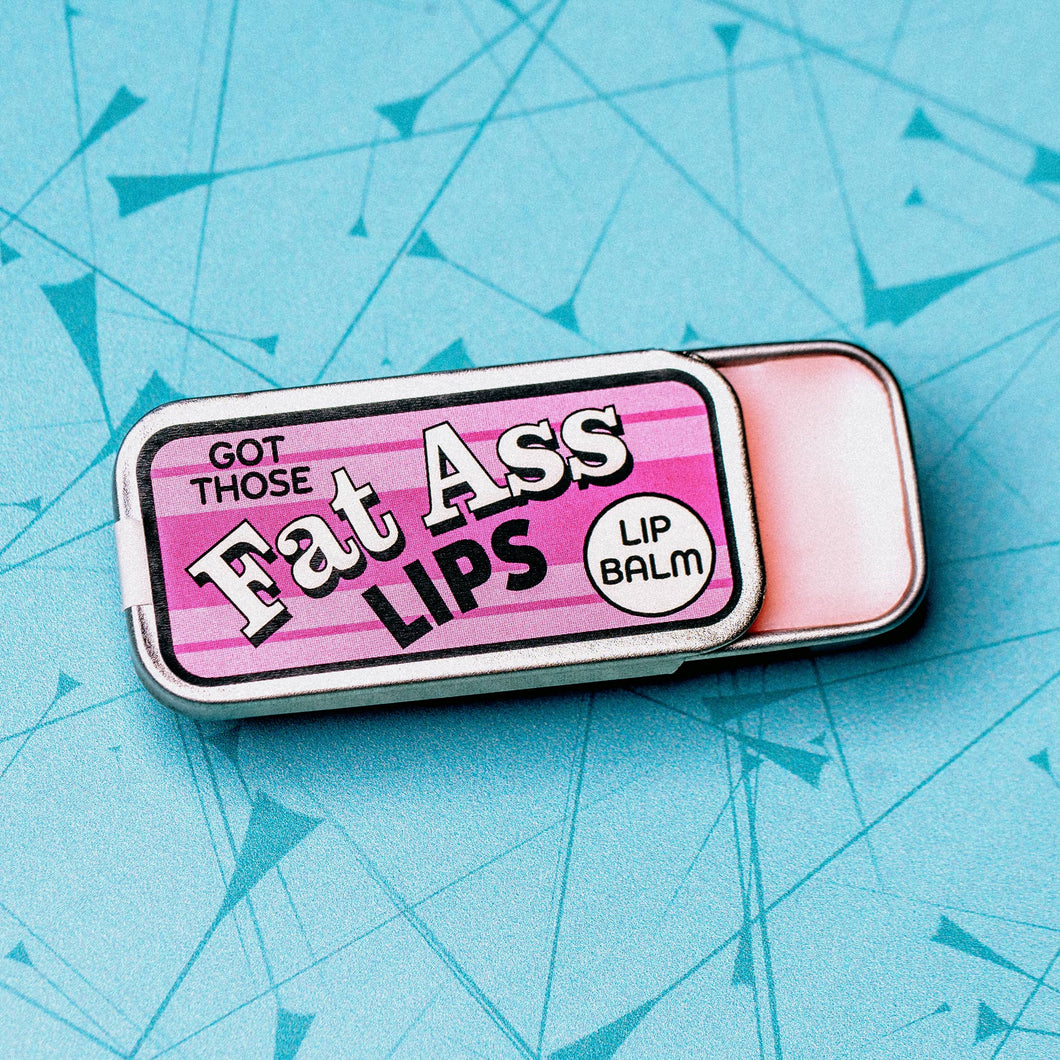 WR-Fat Ass Lips Lip Balm | Funny Old School Tin