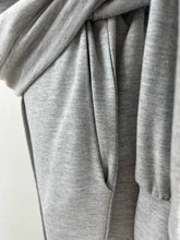 Load image into Gallery viewer, Plain V-neck Sweatshirt Elastic Waist wide leg Lounge Set
