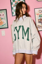 Load image into Gallery viewer, IT2594-GYM 'GYM &amp; BED' Print Reversible Mockneck Sweatshirt
