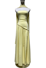 Load image into Gallery viewer, Effortless asymmetrical strapless evening dress w scarf

