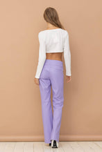 Load image into Gallery viewer, 32452T - Ribbed Crop Bust line Curve Rhinestone Fringe Top

