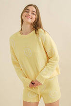 Load image into Gallery viewer, 17661SET - Cozy Sweater Top with Matching Elastic Shorts Set
