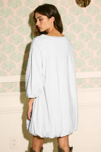 Load image into Gallery viewer, D4407 Puff-sleeve Relaxed Bubble Hem Mini Dress
