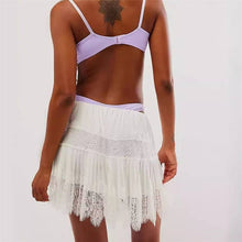 Load image into Gallery viewer, High Waist Lace Mini Skirt With Irregular Hem In Solid Color
