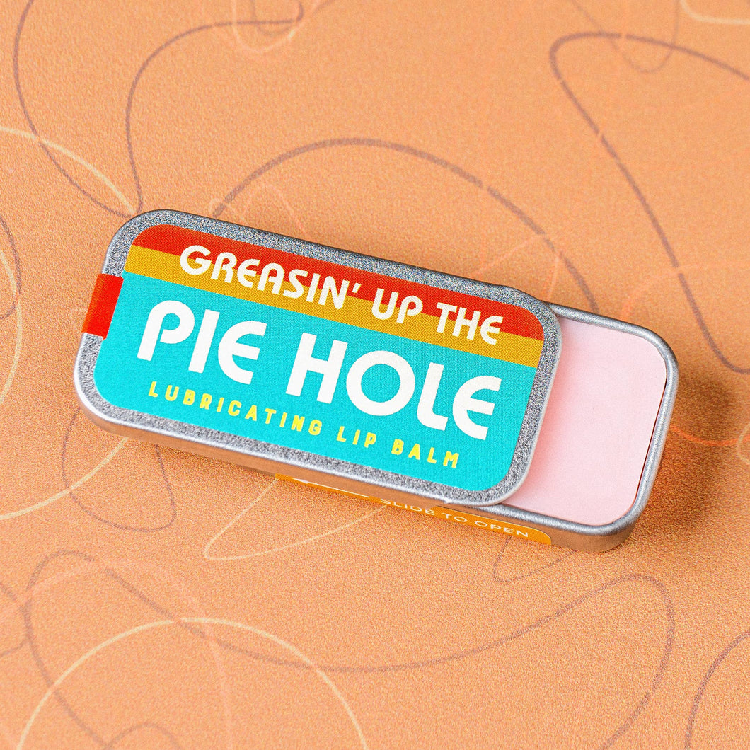 WR-Greasin' Up the Pie Hole Lip Balm | Funny Old School Tin