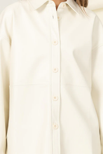 Load image into Gallery viewer, VEGAN LEATHER OVERSIZED SHACKET
