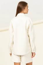 Load image into Gallery viewer, VEGAN LEATHER OVERSIZED SHACKET

